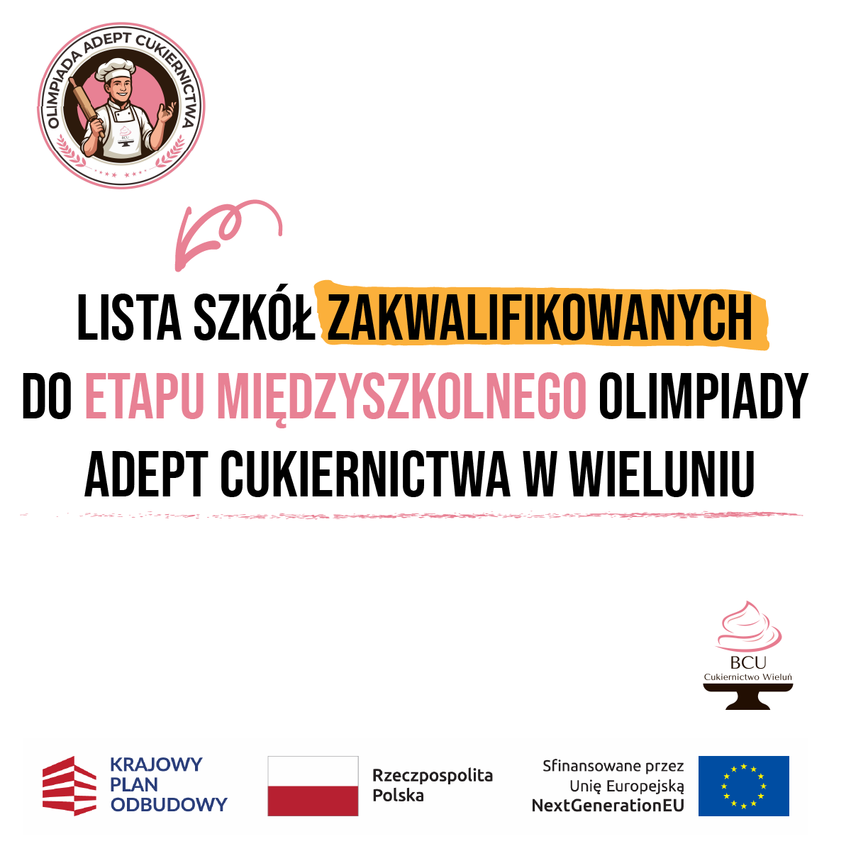 II ETAP - MIĘDZYSZKOLNY - OLIMPIADY ADEPT CUKIERNICTWA